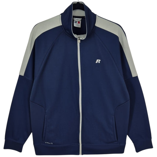Vintage Russell Athletic Dark Blue Track Jacket Size M