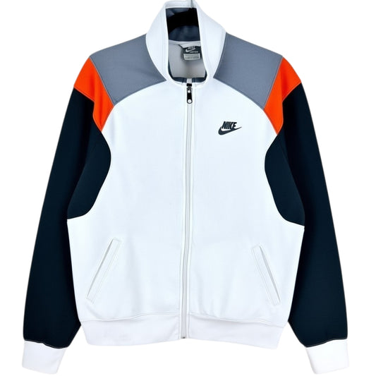 Vintage Nike 2000's White & Grey Track Jacket Size L