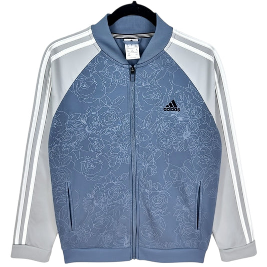 Adidas Womens Steel Blue & Grey Track Jacket Size M