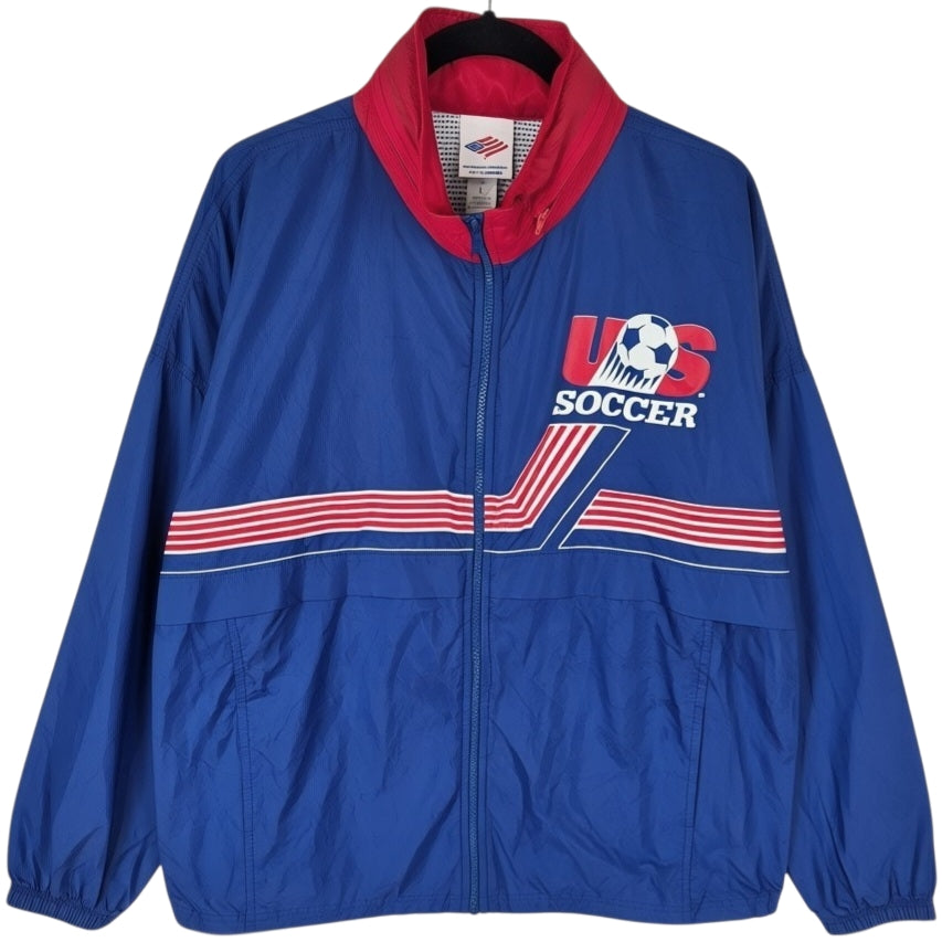 Vintage Umbro USA Soccer 80's Blue Light Spray Jacket Size L