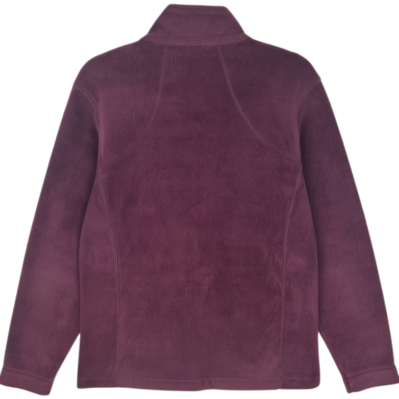 Woolrich Womens Burgundy Fleece Zip Jumper Size S