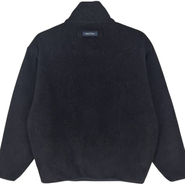 Vintage Nautica Black Quarter Zip Fleece Jumper Size S