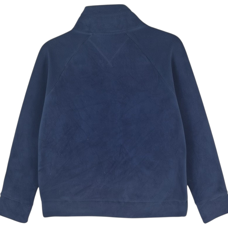 Tommy Hilfiger Sport Womens Blue Embroidered Fleece Zip Jumper Size L
