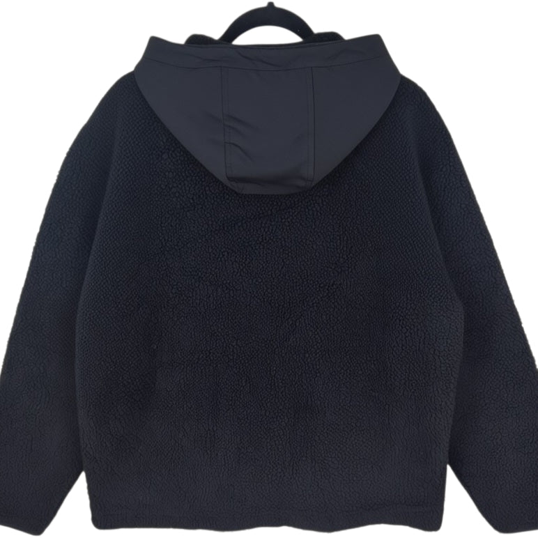 Calvin Klein Black Heavy Fleece Hooded Zip Jumper Size L