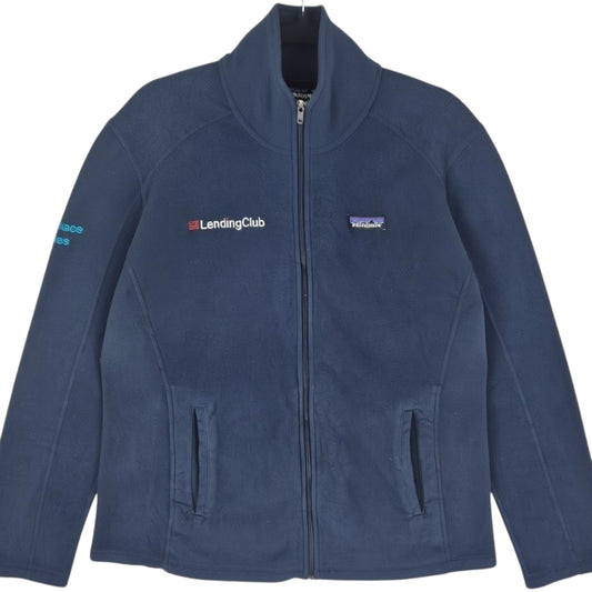 Patagonia Dark Blue Lending Womens Club Light Fleece Zip Jumper Size XL
