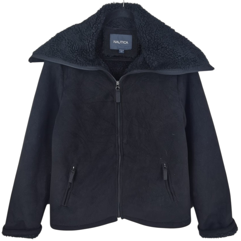 Nautica Black Heavy Fleece Jacket Size L