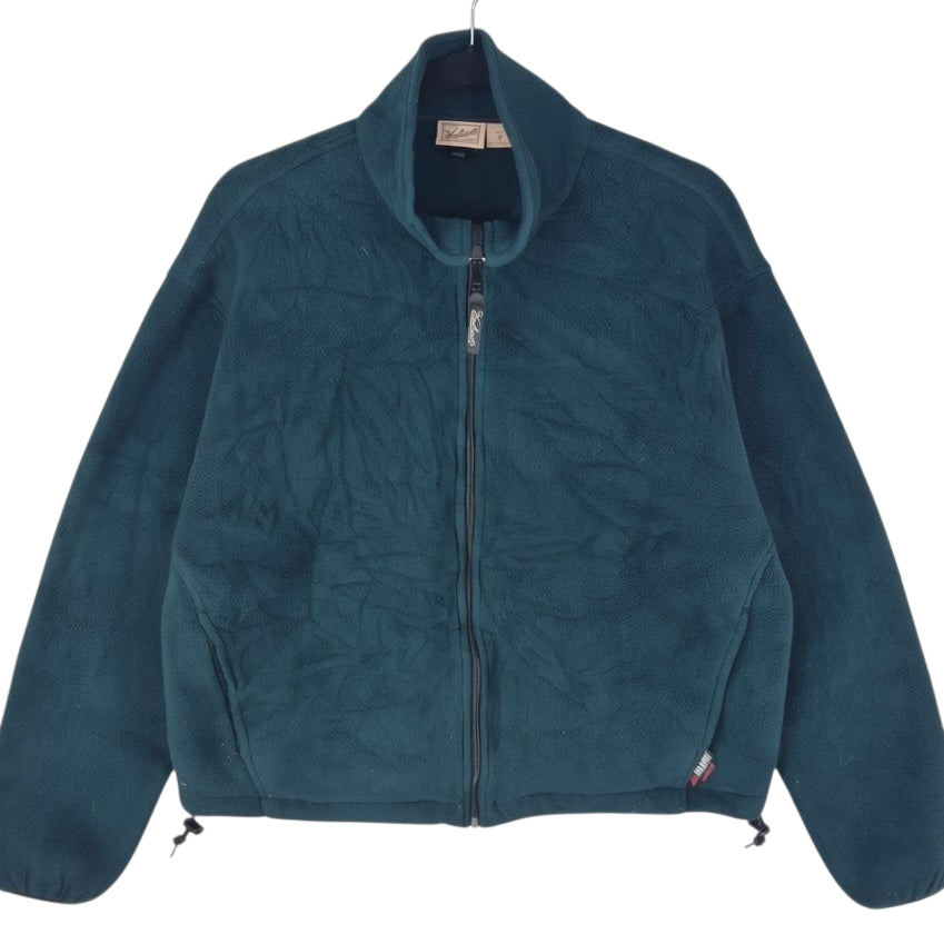 Vintage Woolrich 2000's Dark Green Fleece Zip Jumper Size M