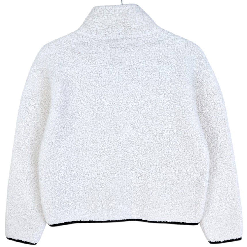 Tommy Hilfiger Womens White Quarter Zip Fleece Jumper Size M