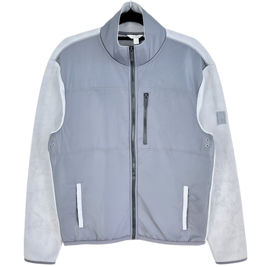 Calvin Klein Grey Fleece Zip Jumper Size M