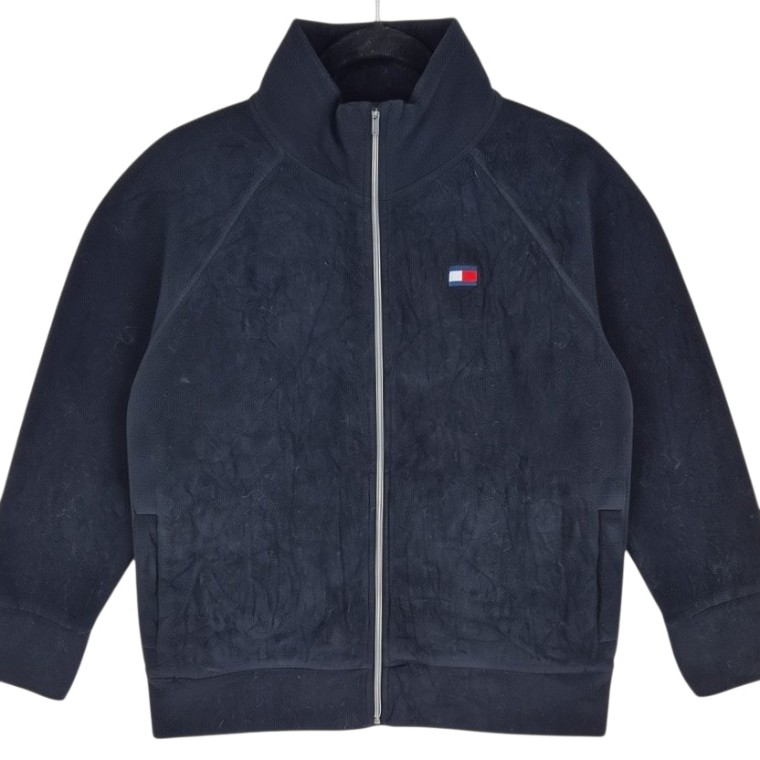 Tommy Hilfiger Sport Womens Black Fleece Zip Jumper Size L