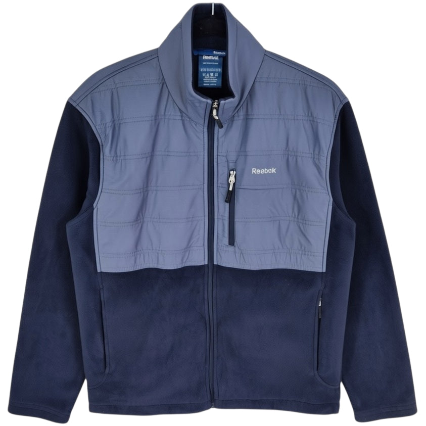 Reebok Dark Blue Fleece Zip Jumper Size M