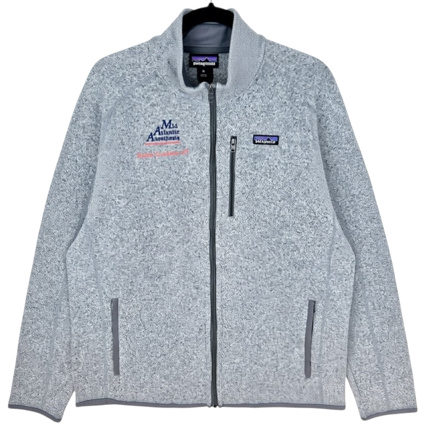 Patagonia Light Grey Fleece Zip Jumper Size XL