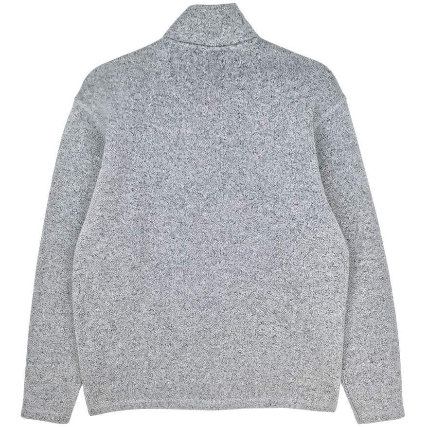 Wrangler Authentics Light Grey Quarter Zip Fleece Jumper Size M