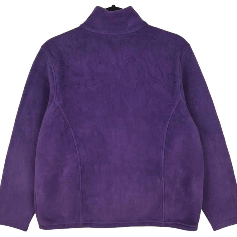 LL Bean Purple Fleece Zip Jumper Size XL