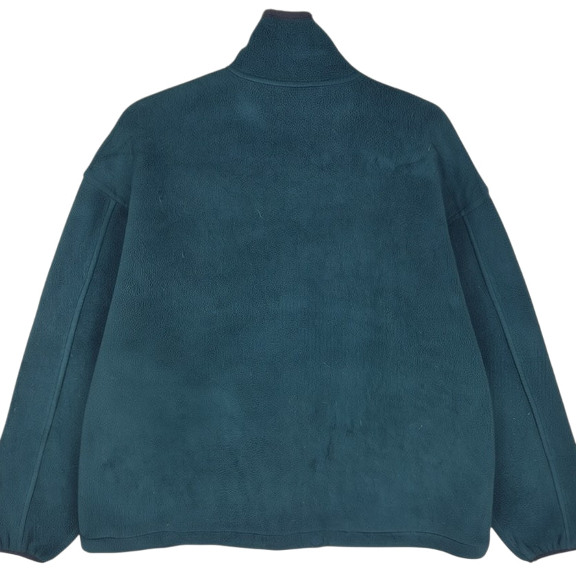 Vintage Woolrich 90's Dark Green Quarter Zip Fleece Jumper Size 2XL