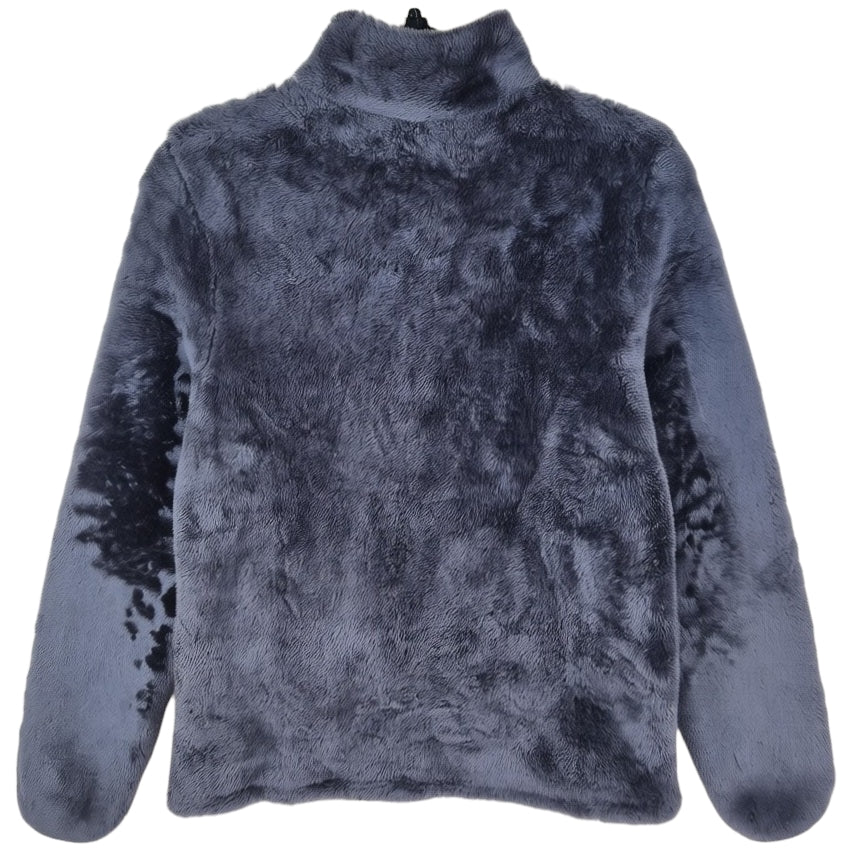 FILA Sport Womens Dark Grey Mink Fleece Zip Jumper Size L