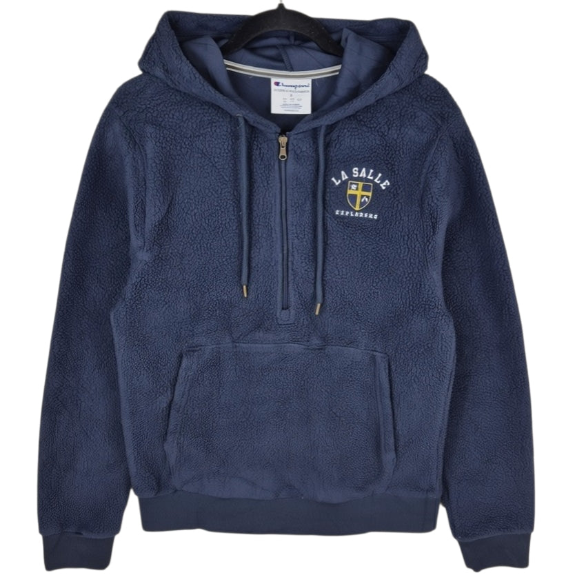 Champion Dark Blue La Salle Explorers Half Zip Fleece Hoodie Size S