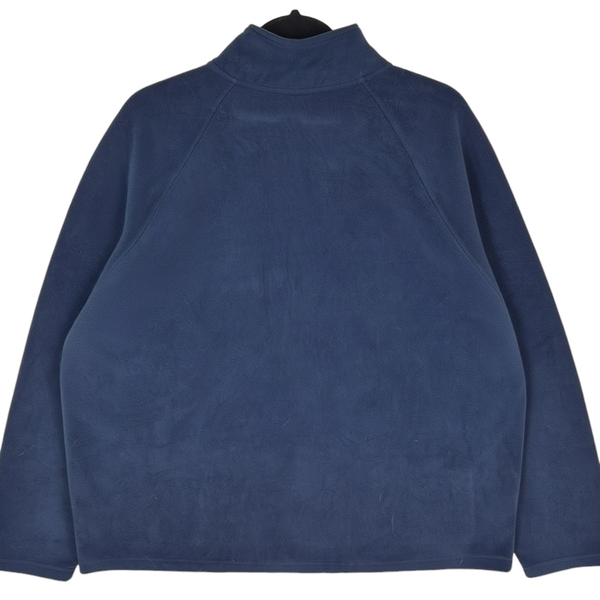 Vintage Starter Dark Blue Quarter Zip Fleece Jumper Size XL