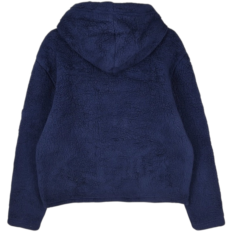 FILA Dark Blue Embroidered Fleece Hoodie Size S
