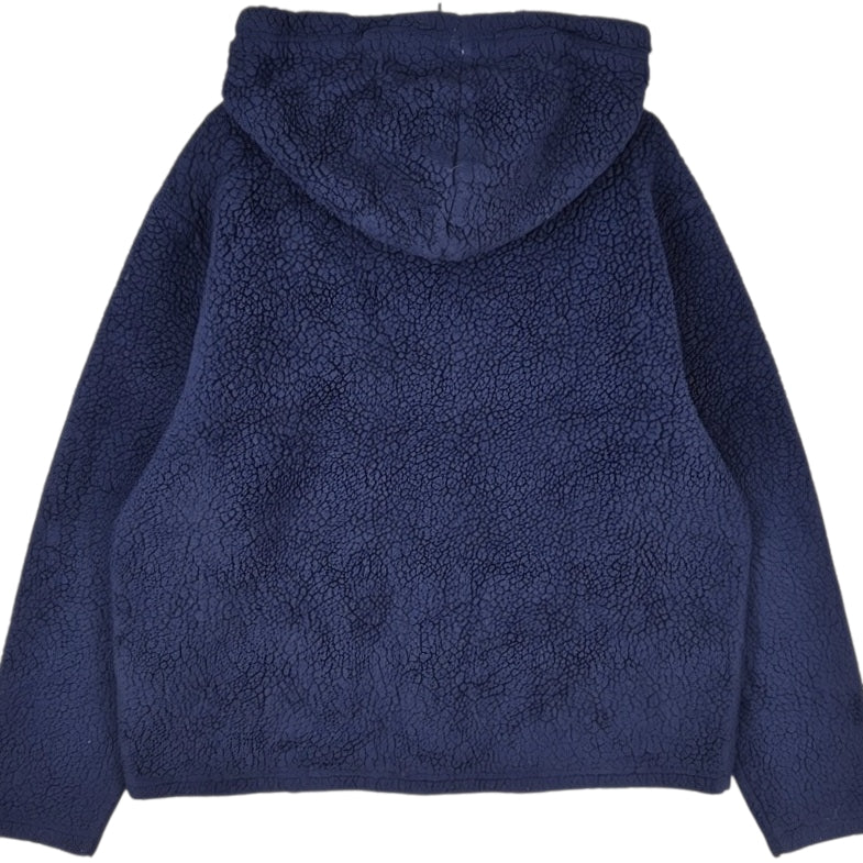 FILA Dark Blue Embroidered Fleece Hoodie Size 2XL