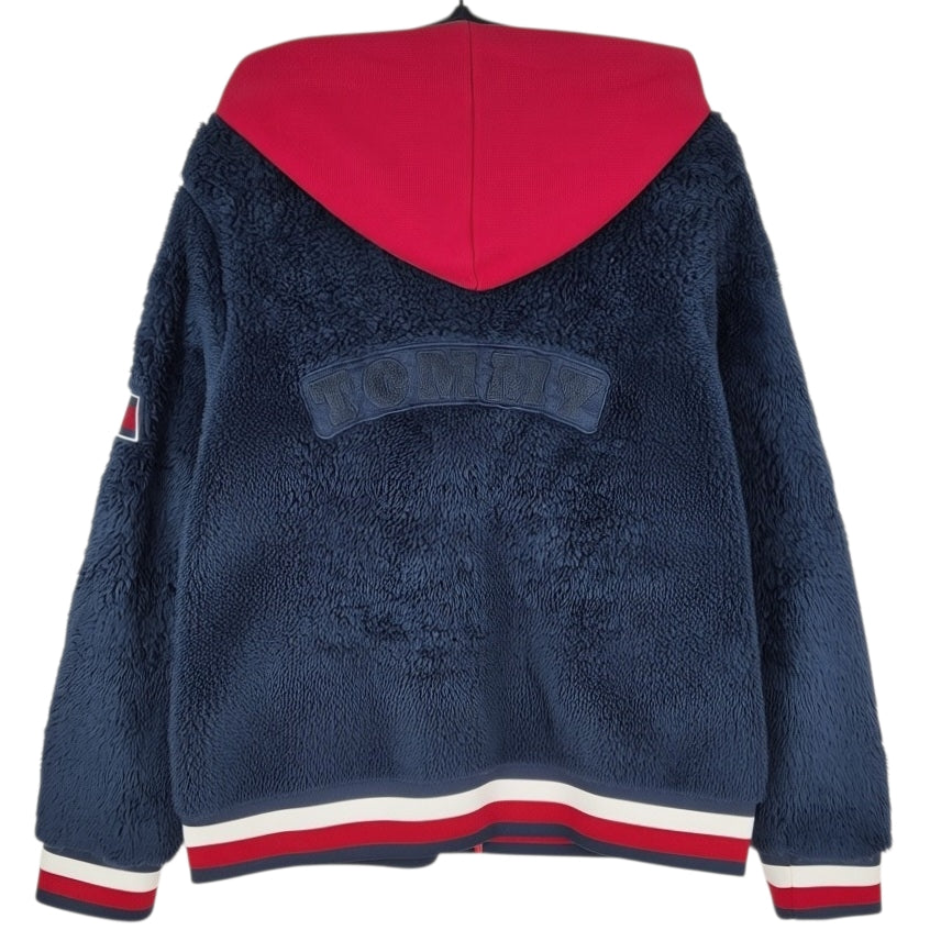 Tommy Hilfiger Womens Dark Blue Mink Fleece Zip Jumper Size M