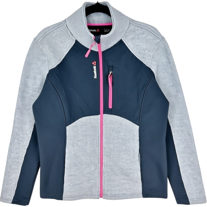 Reebok Womens Grey Fleece Zip Jumper Size L