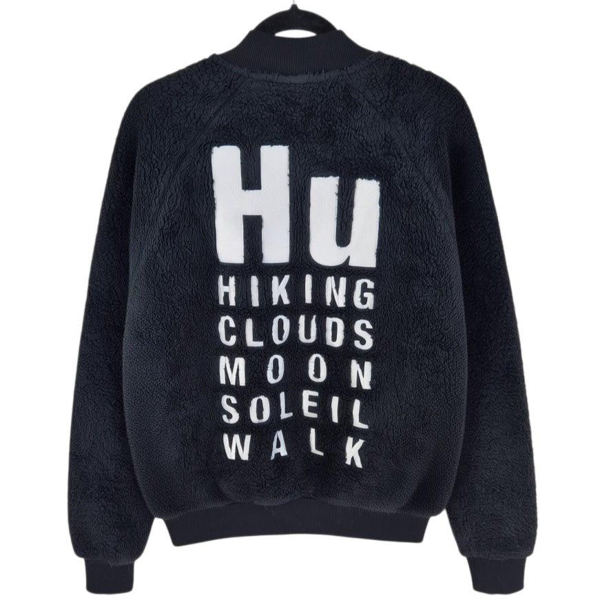 Adidas Pharrell Williams Black Embroidered Fleece Bomber Jacket Size XS