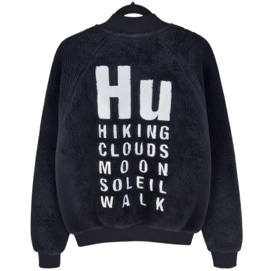 Adidas Pharrell Williams Black Embroidered Fleece Bomber Jacket Size XS