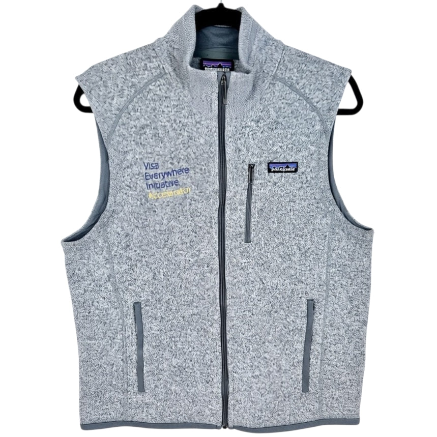 Patagonia VISA Light Grey Fleece Vest Size M