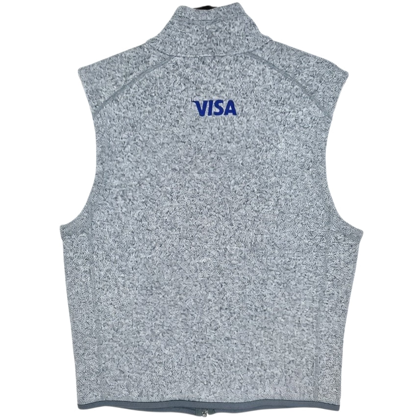 Patagonia VISA Light Grey Fleece Vest Size M