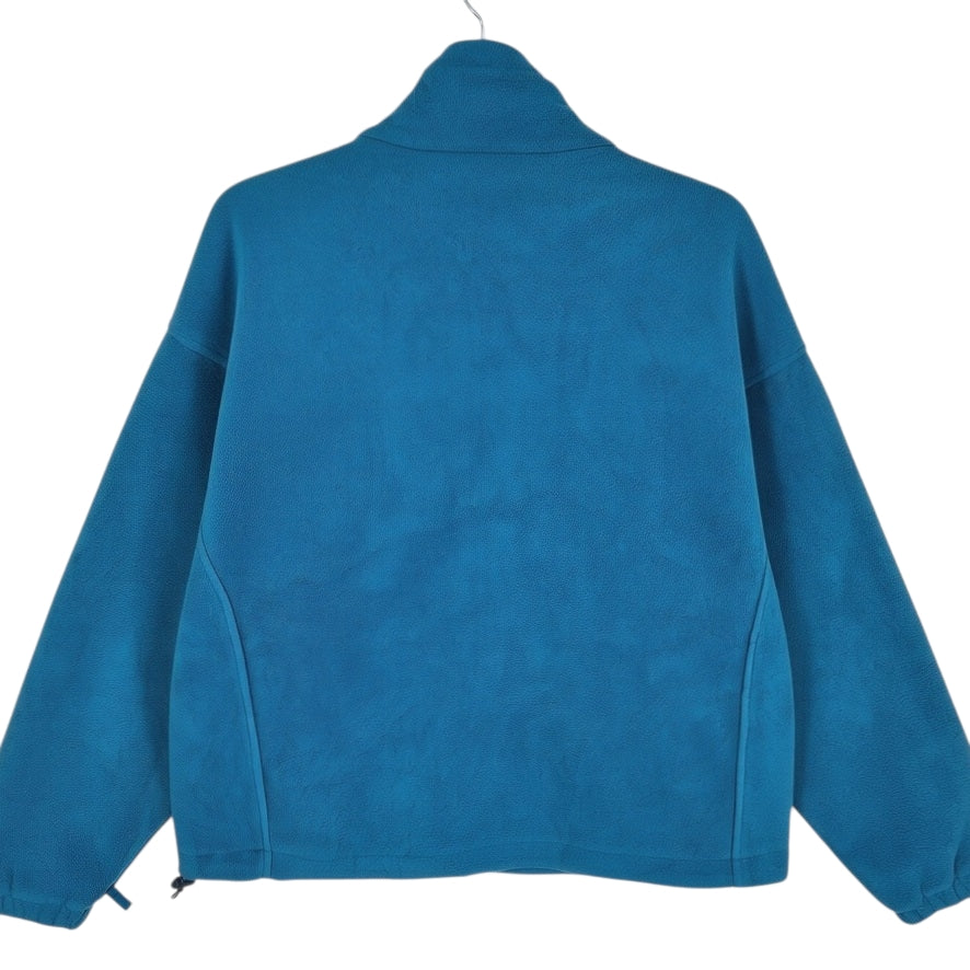 Vintage Columbia 80's Aqua Green Fleece Zip Jumper Size M