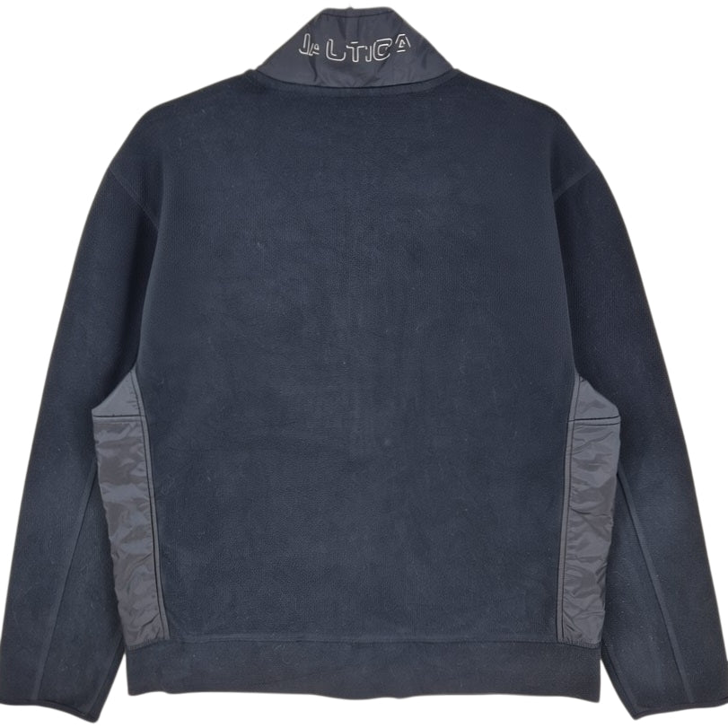 Nautica Black Fleece Zip Jumper Size L