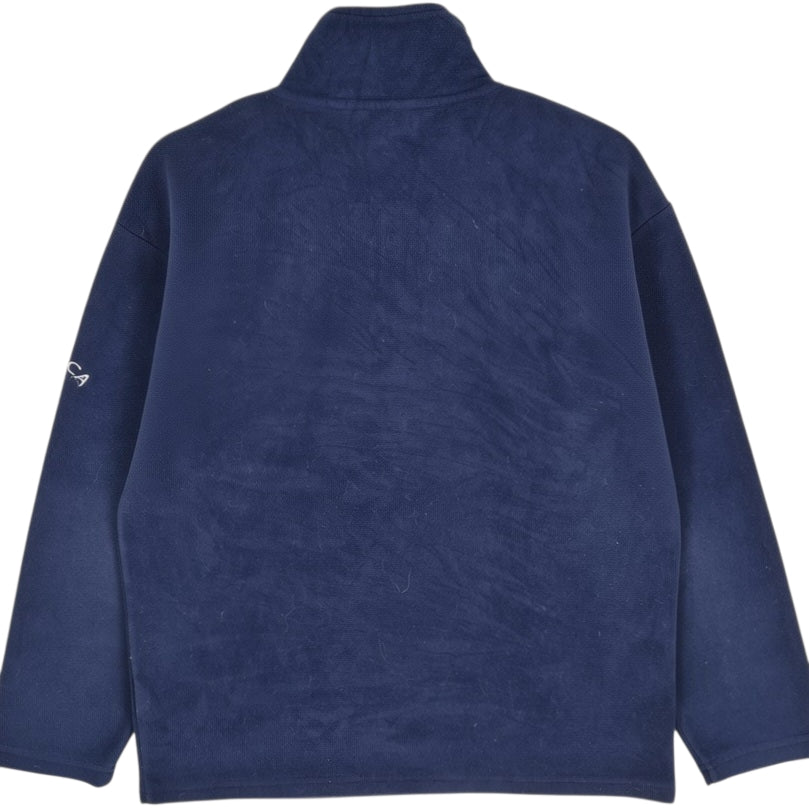 Nautica Blue Quarter Zip Fleece Jumper Size M