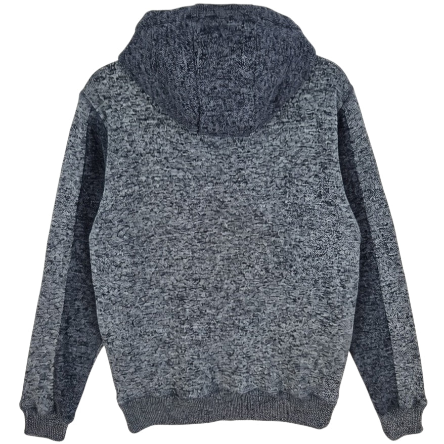 Quicksilver Grey Quarter Button Fleece Hoodie Size M