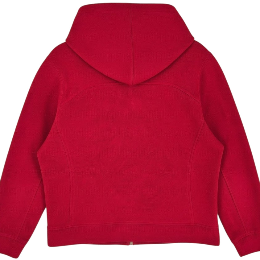 Vintage Ralph Lauren Green Label Womens Red Fleece Zip Hoodie Size XL