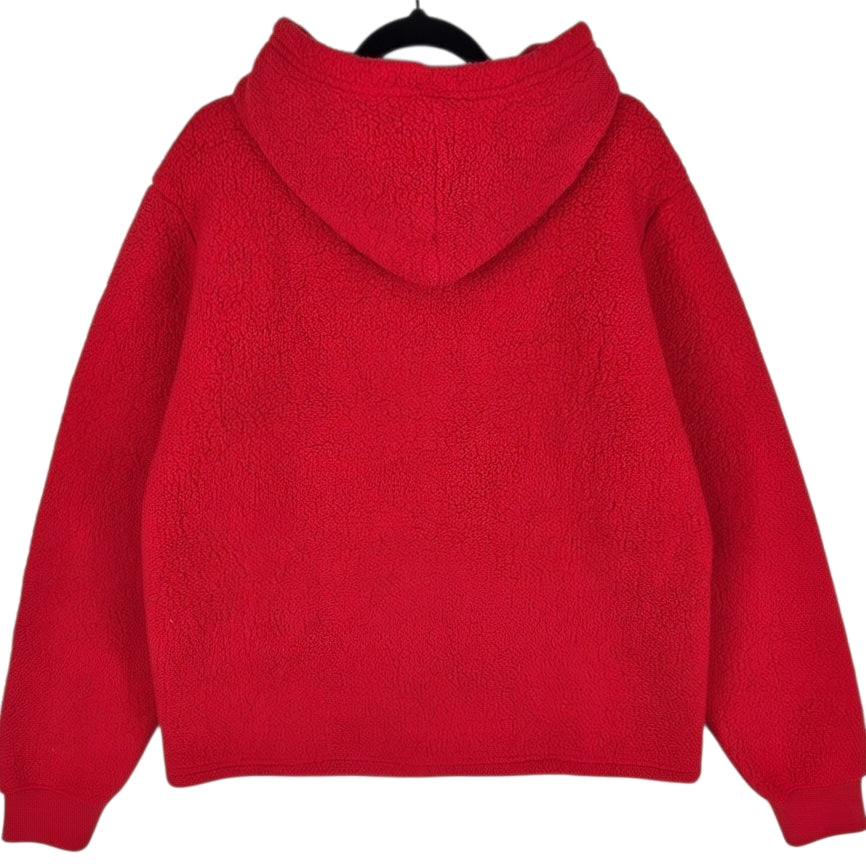 FILA Red Embroidered Fleece Hoodie Size XL