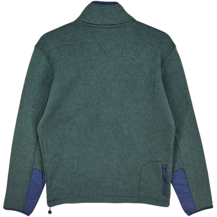 Tommy Hilfiger Green Quarter Button Fleece Jumper Size M