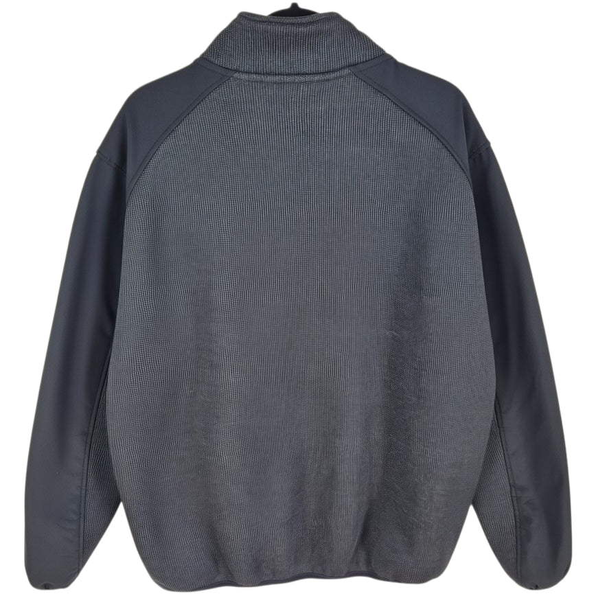 Reebok Grey & Black Heavy Fleece Zip Jacket Size XL