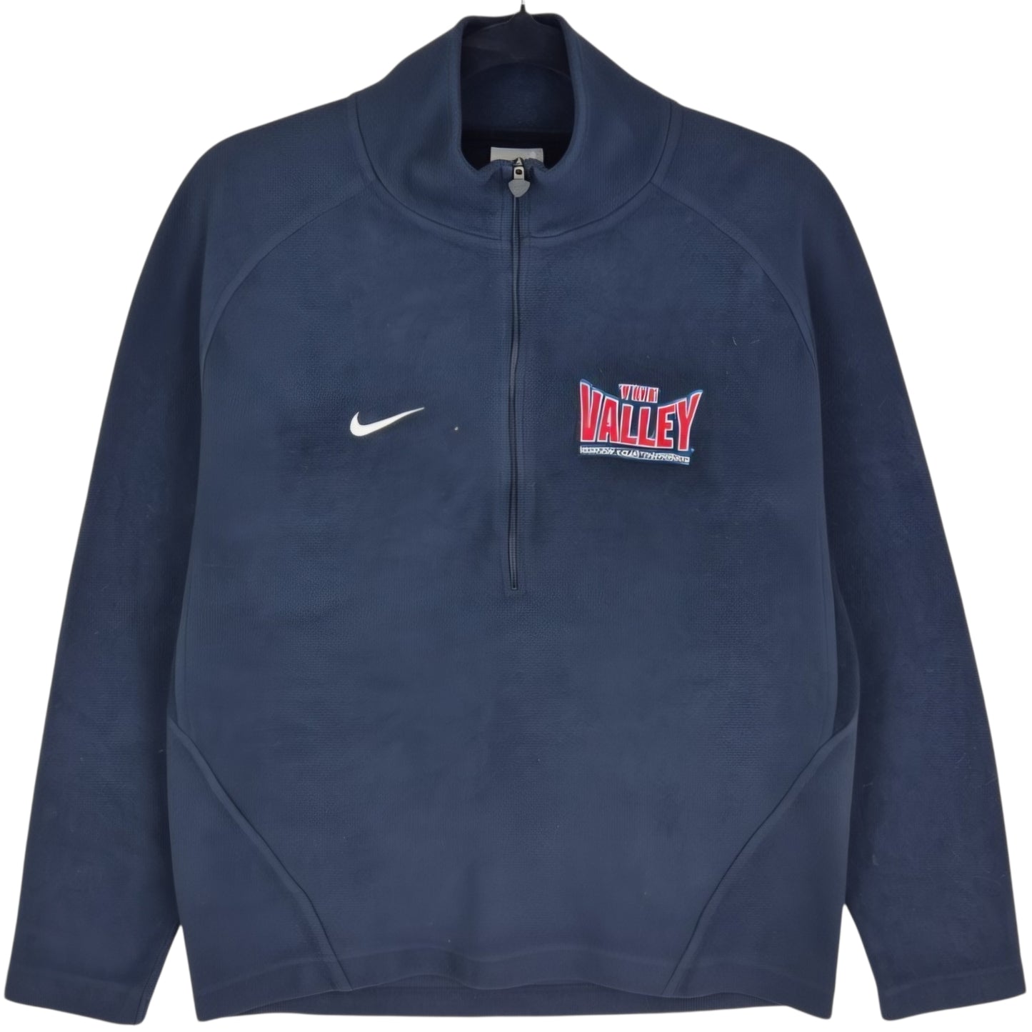 Vintage Nike 2000's Womens Black Missouri Valley Athletics Fleece Jumper Size S