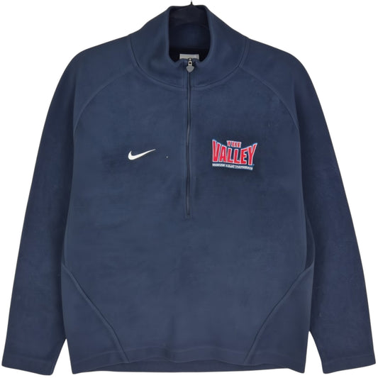 Vintage Nike 2000's Womens Black Missouri Valley Athletics Fleece Jumper Size S