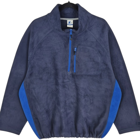 Starter Dark Blue Quarter Zip Fleece Jumper Size 2XL