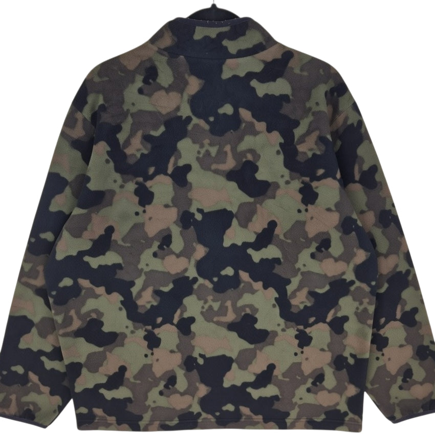 Starter Camo Green Quarter Zip Fleece Jumper Size XL