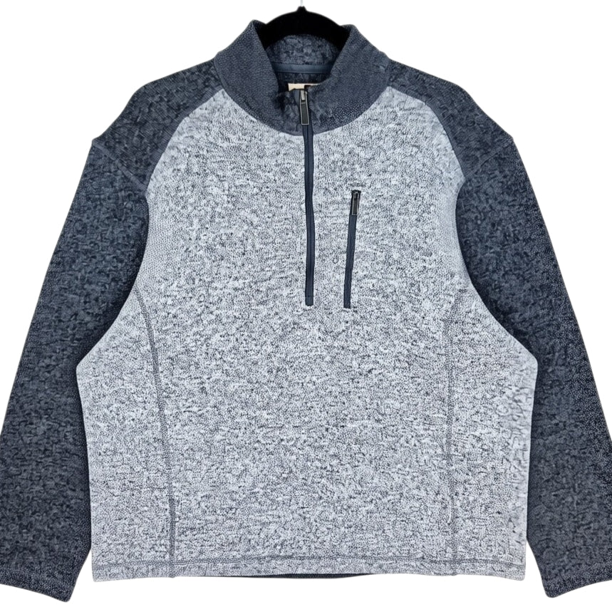Woolrich Grey Quarter Zip Fleece Jumper Size 2XL