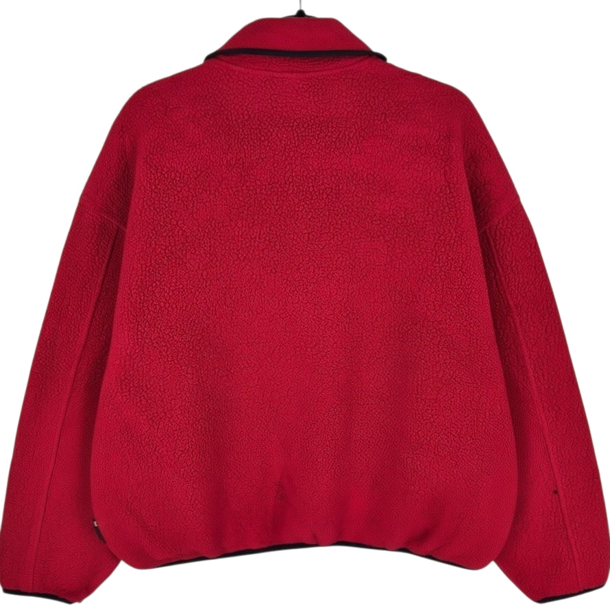 Vintage Woolrich 2000's Red Quarter Button Fleece Jumper Size 2XL