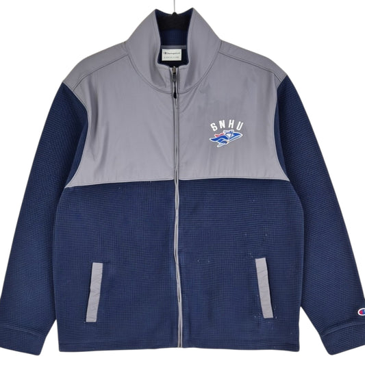 Champion Southern New Hampshire Uni Dark Blue & Grey Fleece Zip Jumper Size L