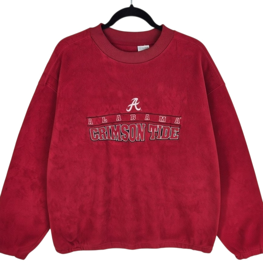 Vintage Alabama Football 90's Red Embroidered Fleece Jumper Size L