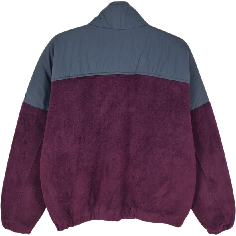 Vintage Cape Heights 90's Burgundy USA Fleece Zip Jumper Size L