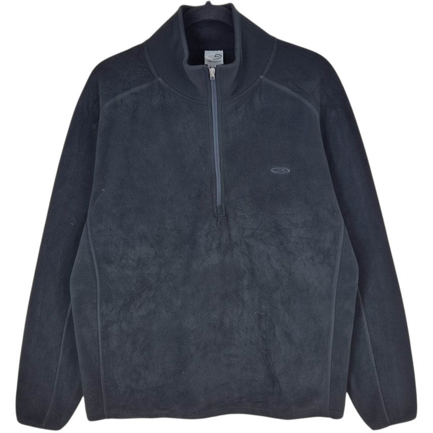 Vintage C9 Champion Dark Blue Quarter Zip Fleece Jumper Size XL