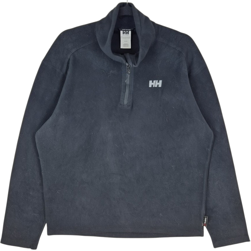 Helly Hansen Black Quarter Zip Light Fleece Jumper Size L