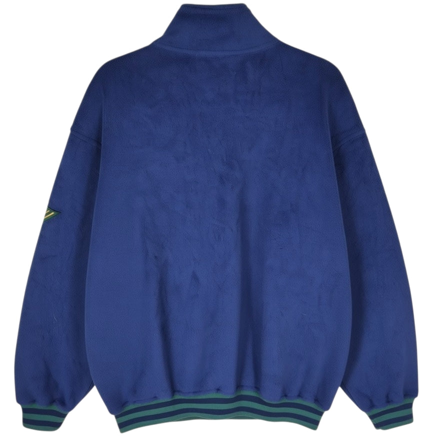 Vintage SDI USA 90's Dark Blue Heavy Quarter Zip Fleece Jumper Size XL